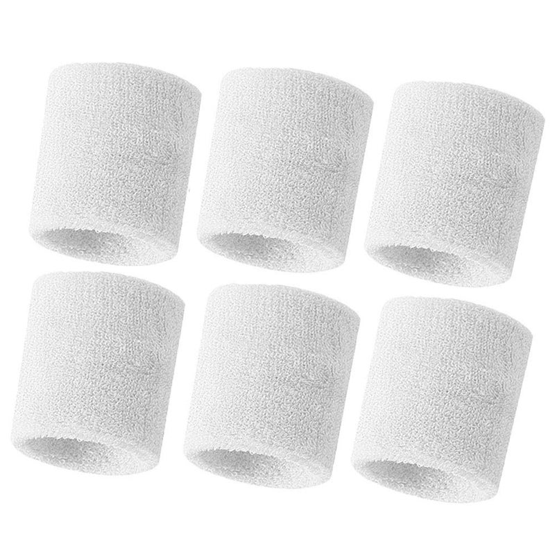 HANERDUN Wrist Sweatbands Thick Terry Cloth Wristbands for Men and Women Athletic Sweat Bands for Sports Tennis Gym Basketball - Image 1